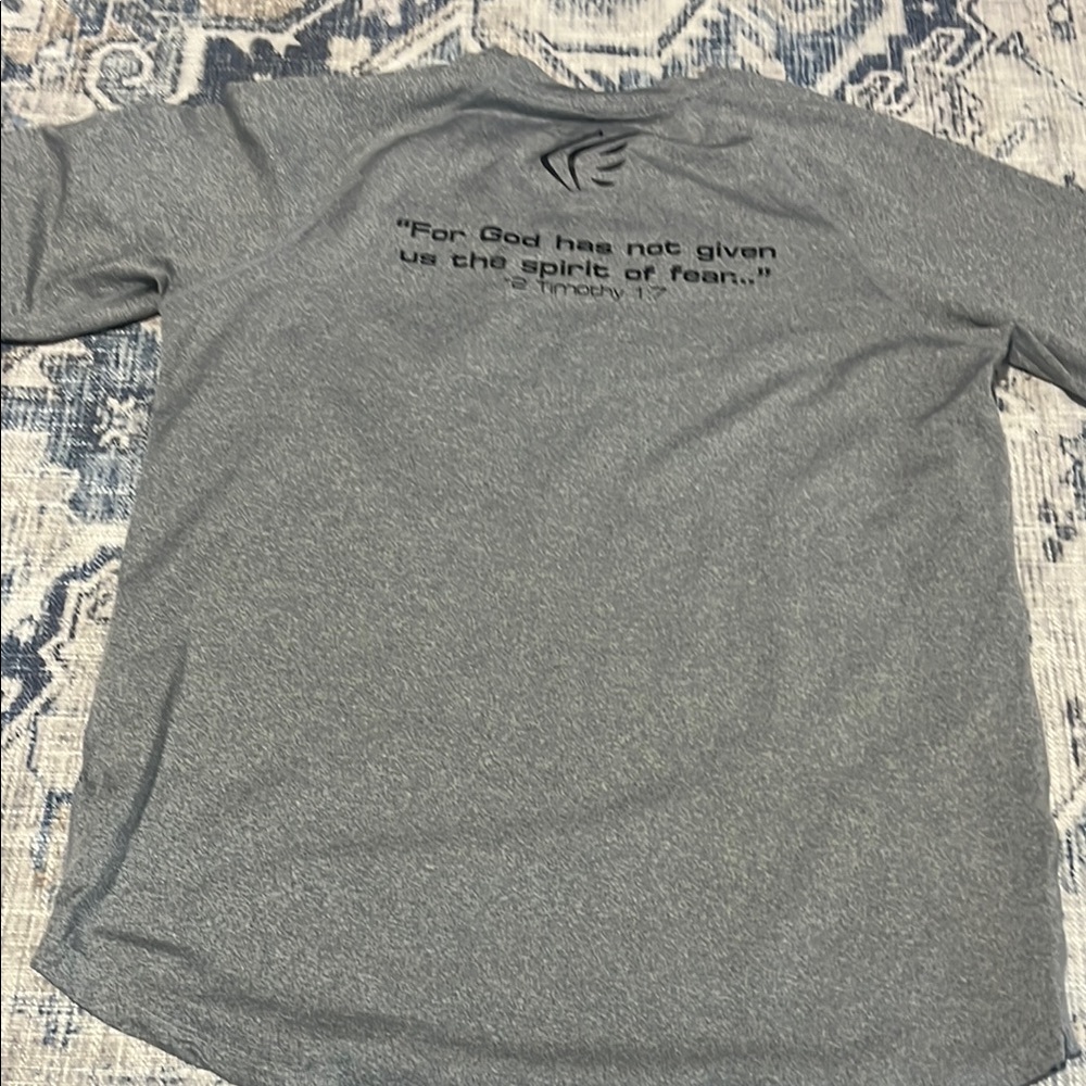 Men's Gray Shirt - Faith Over Fear - Picture 3 of 4